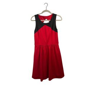 Jessica Simpson Red & Black Sleeveless Fit & Flare Dress W/ Back Zipper Size 10
